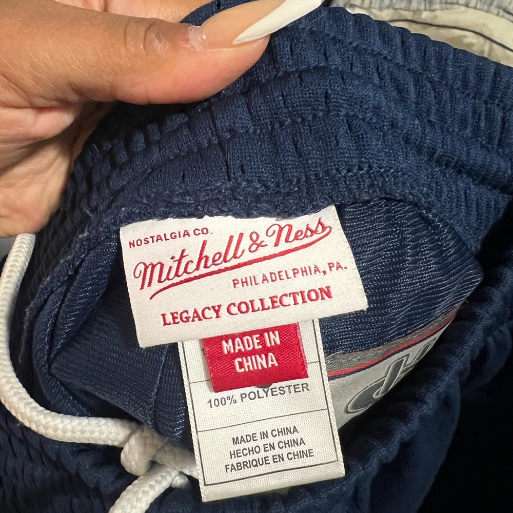 Mitchell & Ness Navy Blue Legacy Shorts - Picture 6 of 8
